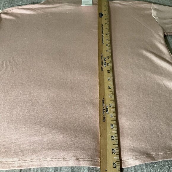 Eileen Fisher NWT Funnel Neck Box Top PS Blush Pink Loungewear Casual Oversized - Picture 8 of 12